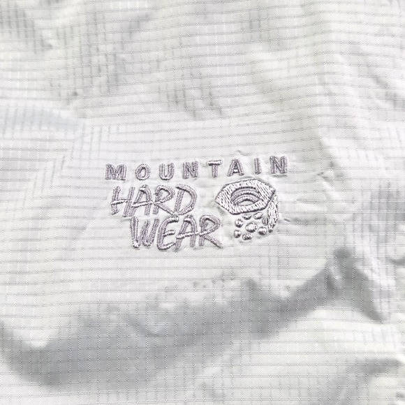 Mountain Hardwear Women's M Light Gray Hooded Windbreaker Jacket Gorpcore - Picture 5 of 8
